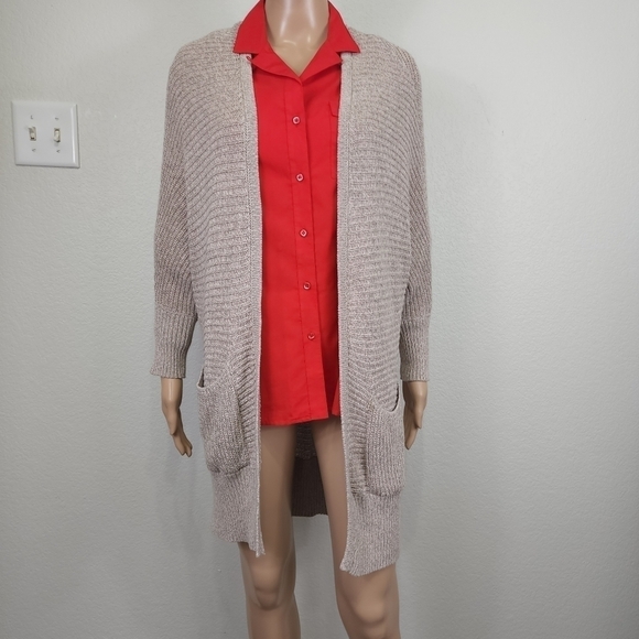American Eagle Outfitters Tan Boho Open Cardigan Size M - Picture 1 of 11